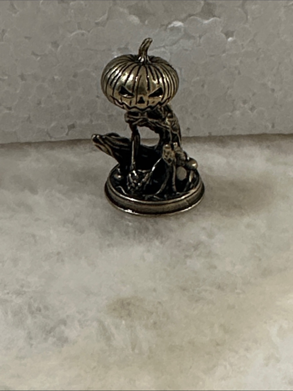 Bronze Pumpkin Jack Brass Figurine - Decorative Home Accent